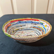 Load image into Gallery viewer, Paper Zen Designs - Oval Rolled Upcycled Magazine Paper Container, Home Decor, Paper Zen Designs, Atrium 916 - Sacramento.Shop