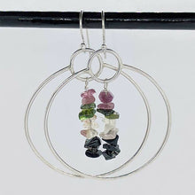 Load image into Gallery viewer, Arcane Moon - Sterling Silver Hoop Earrings with Gemstone Dangle, Jewelry, Arcane Moon, Atrium 916 - Sacramento.Shop