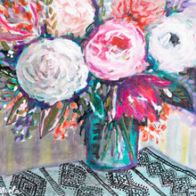 Load image into Gallery viewer, Nida Akhtar Studio - Pink Rosette Painting, Wall Art, Nida Akhtar Studio, Sacramento . Shop
