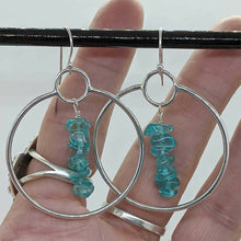 Load image into Gallery viewer, Arcane Moon - Sterling Silver Hoop Earrings with Gemstone Dangle, Jewelry, Arcane Moon, Atrium 916 - Sacramento.Shop