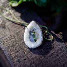 Load image into Gallery viewer, Succulent Sirens- Hart’s Tongue Fern Teardrop Pendant Hemp Necklace, jewelry, Skye Bergen, Sacramento . Shop