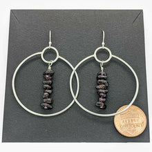 Load image into Gallery viewer, Arcane Moon - Sterling Silver Hoop Earrings with Gemstone Dangle, Jewelry, Arcane Moon, Atrium 916 - Sacramento.Shop