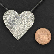 Load image into Gallery viewer, Arcane Moon - Sterling Silver French Ornate Heart Pendant, Jewelry, Arcane Moon, Atrium 916 - Sacramento.Shop