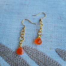 Load image into Gallery viewer, Island Girl Art - Natural Stone Earrings- Orange Chalcedony, Jewelry, Island Girl Art by Rhean, Atrium 916 - Sacramento.Shop
