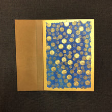 Load image into Gallery viewer, Susan Twining Creations - Greeting Card with Gold Dots on Blue Background, Stationery, Susan Twining Creations, Sacramento . Shop