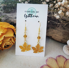 Load image into Gallery viewer, Island Girl Art - Fall Earrings- Yellow Maple Dangle, Jewelry, Island Girl Art by Rhean, Atrium 916 - Sacramento.Shop
