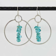Load image into Gallery viewer, Arcane Moon - Sterling Silver Hoop Earrings with Gemstone Dangle, Jewelry, Arcane Moon, Atrium 916 - Sacramento.Shop