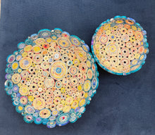 Load image into Gallery viewer, Paper Zen Designs - I Stand With Ukraine 10” Recycle Coiled Paper Basket, Home Decor, Paper Zen Designs, Atrium 916 - Sacramento.Shop
