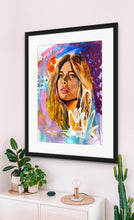 Load image into Gallery viewer, Edda Davila - Vivian- Female orange, pink, yellow and blue Painting 22”x30”, Wall Art, Edda Davila, Atrium 916 - Sacramento.Shop
