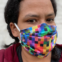 Load image into Gallery viewer, Nurelle Creations Pixelated Rainbow Face Mask, Masks, Nurelle Creations, Sacramento . Shop