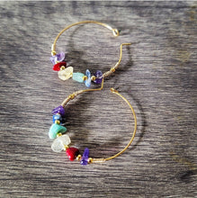 Load image into Gallery viewer, Island Girl Art - Gemstone Hoop Earrings, Jewelry, Island Girl Art by Rhean, Atrium 916 - Sacramento.Shop