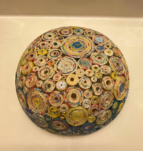 Load image into Gallery viewer, Paper Zen Designs - I Stand With Ukraine 10” Recycle Coiled Paper Basket, Home Decor, Paper Zen Designs, Atrium 916 - Sacramento.Shop