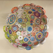 Load image into Gallery viewer, Paper Zen Designs - Mini Rolled Coiled Magazine Bowl Yellow/Blue, Home Decor, Paper Zen Designs, Atrium 916 - Sacramento.Shop