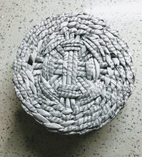 Load image into Gallery viewer, Paper Zen Designs - Recycled Newspaper Woven Basket, Black / White, Home Decor, Paper Zen Designs, Atrium 916 - Sacramento.Shop