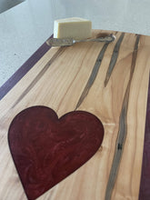 Load image into Gallery viewer, WCS Designs- Ambrosia Maple Charcuterie board with Red Heart, Kitchen & Dishware, WCS Designs, Atrium 916 - Sacramento.Shop