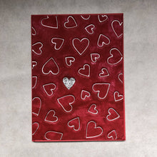 Load image into Gallery viewer, Susan Twining Creations - Handmade Greeting Card with Silver or Gold Hearts - 5x7", Stationery, Susan Twining Creations, Atrium 916 - Sacramento.Shop