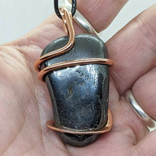Load image into Gallery viewer, Arcane Moon - Copper Wrapped Hematite Pendant, Jewelry, Arcane Moon, Atrium 916 - Sacramento.Shop