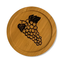 Load image into Gallery viewer, Nurelle Creations - Grapes Bamboo Coaster, Kitchen & Dishware, Nurelle Creations, Atrium 916 - Sacramento.Shop
