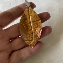 Load image into Gallery viewer, Joyce Pierce- Flame painted Large Leaf Pendant, Jewelry, Joyce Pierce, Atrium 916 - Sacramento.Shop