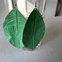 Load image into Gallery viewer, Joyce Pierce- Recycled Copper Hand Painted Leaf Earrings- Large, Jewelry, Joyce Pierce, Atrium 916 - Sacramento.Shop