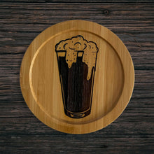 Load image into Gallery viewer, Nurelle Creations - Beer Bamboo Coaster, Kitchen & Dishware, Nurelle Creations, Atrium 916 - Sacramento.Shop