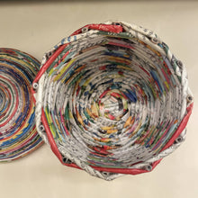 Load image into Gallery viewer, Paper Zen Designs - Medium Paper Weaved Container with Lid, Home Decor, Paper Zen Designs, Atrium 916 - Sacramento.Shop