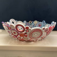 Load image into Gallery viewer, Paper Zen Designs - Red / White / Blue Bowl, Home Decor, Paper Zen Designs, Atrium 916 - Sacramento.Shop