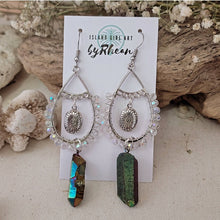 Load image into Gallery viewer, Island Girl Art - Natural Stone Earrings - Crystal Quartz Locket, Jewelry, Island Girl Art by Rhean, Atrium 916 - Sacramento.Shop