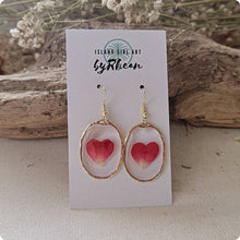 Load image into Gallery viewer, Island Girl Art - Pressed Flower Earrings - Heart, Jewelry, Island Girl Art by Rhean, Atrium 916 - Sacramento.Shop