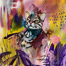 Load image into Gallery viewer, Edda Davila - Ocelot Pink Painting 22”x30”, Wall Art, Edda Davila, Sacramento . Shop