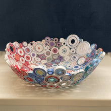 Load image into Gallery viewer, Paper Zen Designs - Red / White / Blue Bowl, Home Decor, Paper Zen Designs, Atrium 916 - Sacramento.Shop