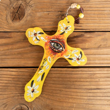 Load image into Gallery viewer, Elysiumstar Art - ‘Daisies’ - OOAK Pop Surreal Wall Decor Wooden Cross with Eye, Wall Art, Elysiumstar Art, Sacramento . Shop