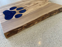 Load image into Gallery viewer, WCS Designs - Olive wood charcuterie board w/ blue paw, Kitchen & Dishware, WCS Designs, Atrium 916 - Sacramento.Shop