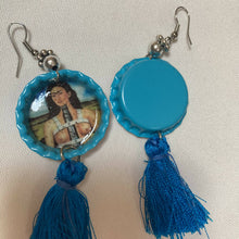 Load image into Gallery viewer, Maggie Devos-Bolttlecap Frida - dk aqua earrings, Jewelry, Maggie Devos, Atrium 916 - Sacramento.Shop