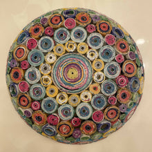 Load image into Gallery viewer, Paper Zen Designs - Medium 8.5” Color of Life Rolled Coiled Magazine Bowl, Home Decor, Paper Zen Designs, Atrium 916 - Sacramento.Shop