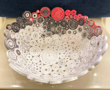 Load image into Gallery viewer, Paper Zen Designs - Red, Black, and White Recycle Paper Bowl 10.5”, Home Decor, Paper Zen Designs, Atrium 916 - Sacramento.Shop