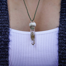 Load image into Gallery viewer, Succulent Sirens- Reindeer Moss Obelisk Pendant Hemp Necklace, jewelry, Skye Bergen, Sacramento . Shop