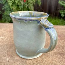 Load image into Gallery viewer, Angie Talbert Studios- Stone Blue Mug with Thumbrest, Ceramics, Angie Talbert Studios, Atrium 916 - Sacramento.Shop