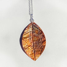 Load image into Gallery viewer, Joyce Pierce- Flame painted Large Leaf Pendant, Jewelry, Joyce Pierce, Atrium 916 - Sacramento.Shop