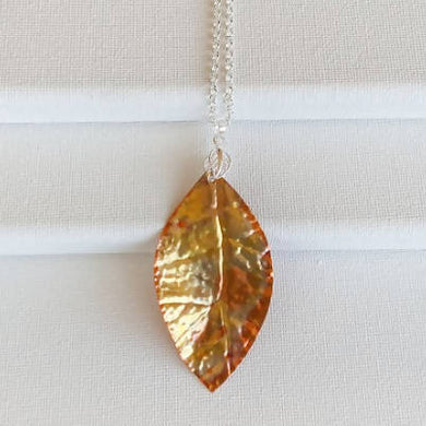 Joyce Pierce- Recycled Copper Leaf Pendant- Small, Jewelry, Joyce Pierce, Atrium 916 - Sacramento.Shop
