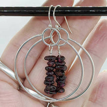 Load image into Gallery viewer, Arcane Moon - Sterling Silver Hoop Earrings with Gemstone Dangle, Jewelry, Arcane Moon, Atrium 916 - Sacramento.Shop