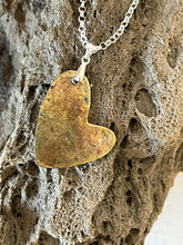 Load image into Gallery viewer, Joyce Pierce- Flame Painted Copper Hammered Heart Pendant, Jewelry, Joyce Pierce, Atrium 916 - Sacramento.Shop