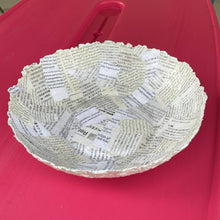 Load image into Gallery viewer, Paper Zen Designs - White Paper Mache Pulp Bowl, Home Decor, Paper Zen Designs, Atrium 916 - Sacramento.Shop