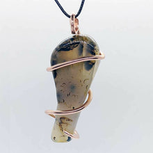 Load image into Gallery viewer, Arcane Moon - Copper Wrapped Montana Agate Pendant, Jewelry, Arcane Moon, Atrium 916 - Sacramento.Shop