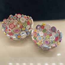 Load image into Gallery viewer, Paper Zen Designs - Mini Rolled Coiled Magazine Bowl MultiColor, Home Decor, Paper Zen Designs, Atrium 916 - Sacramento.Shop
