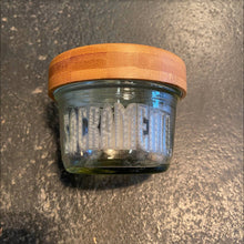 Load image into Gallery viewer, Peace Core Glass Art - Sandblast-Etched Glass "Sacramento" short Mason Jar w/Lid, Glasswork, Peace Core Glass Art, Atrium 916 - Sacramento.Shop