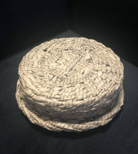 Load image into Gallery viewer, Paper Zen Designs - Recycled Newspaper Woven Basket, Black / White, Home Decor, Paper Zen Designs, Atrium 916 - Sacramento.Shop