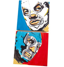 Load image into Gallery viewer, Raul Mejia - El Santo & Blue Demon Wall Art, Wall Art, Rebel Tiger, Sacramento . Shop