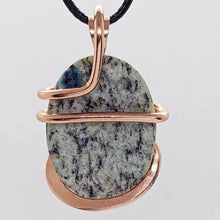 Load image into Gallery viewer, Arcane Moon - Copper Wrapped K2 Azurite Granite Pendant, Jewelry, Arcane Moon, Atrium 916 - Sacramento.Shop