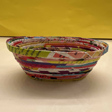 Load image into Gallery viewer, Paper Zen Designs - Oval Rolled Upcycled Magazine Paper Container, Home Decor, Paper Zen Designs, Atrium 916 - Sacramento.Shop